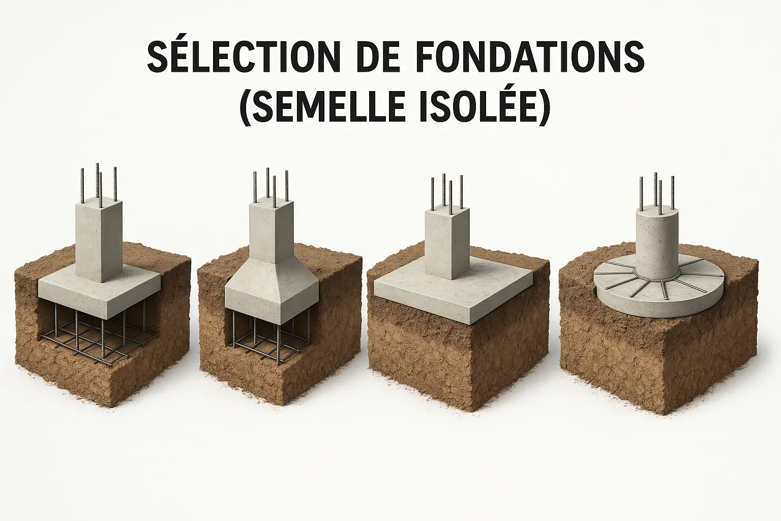 Coffrage de semelle filante prêt à recevoir le béton calculé pour une fondation